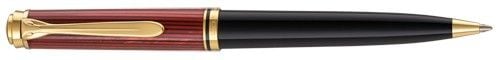 Produktbild: Pelikan Kugelschreiber Souver&auml;n&reg; K600, 24-Karat vergoldete Zierelemente, Drehmechanik, Schwarz-Rot