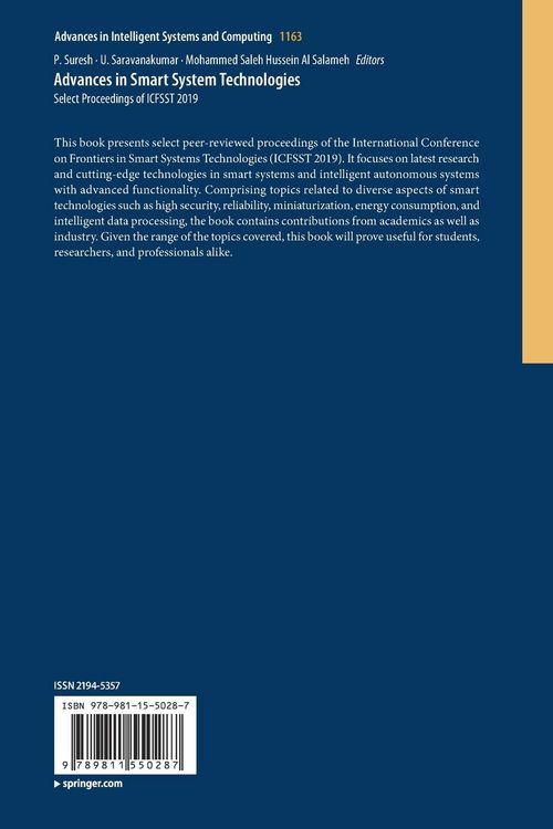Produktbild: Advances in Smart System Technologies