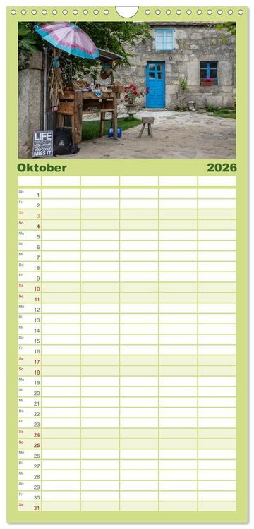 Produktbild: Familienplaner 2026 - Camino 2026 mit 5 Spalten (Wandkalender, 21 x 45 cm) CALVENDO
