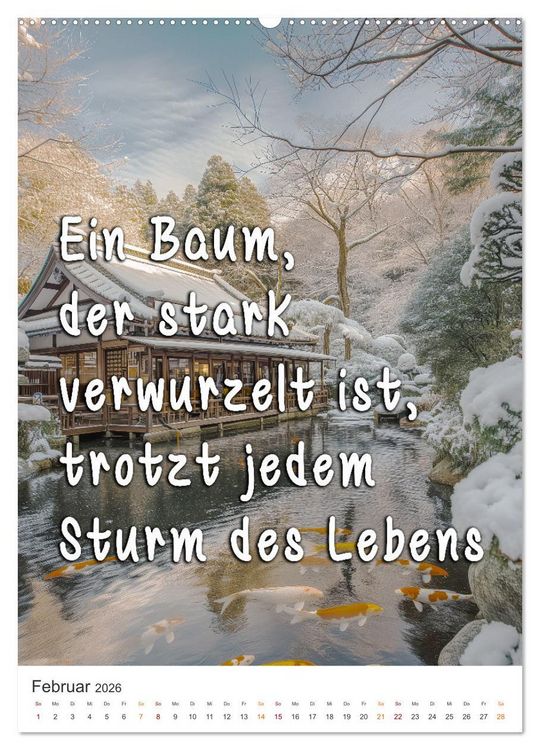 Produktbild: Zen Garten - Wo Natur und Geist in Einklang sind (hochwertiger Premium Wandkalender 2026 DIN A2 hoch), Kunstdruck in Hochglanz