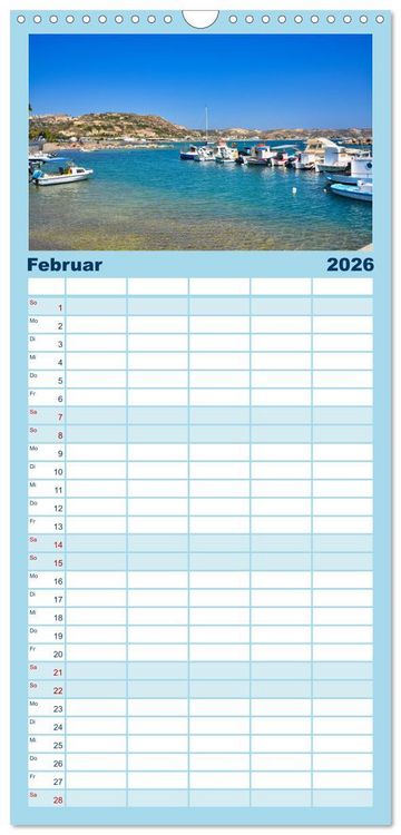 Produktbild: Familienplaner 2026 - Kos - zauberhafte Insel des Dodekanes mit 5 Spalten (Wandkalender, 21 x 45 cm) CALVENDO