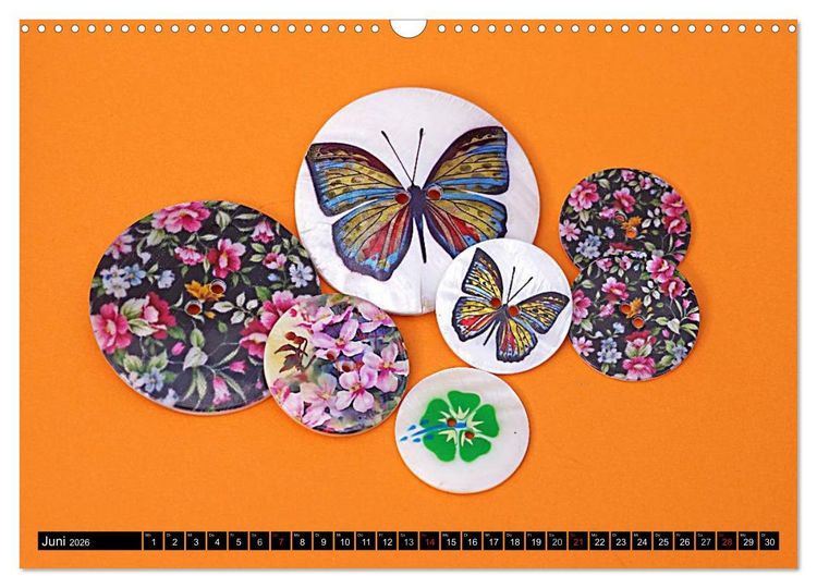 Produktbild: Knopfkalender (Wandkalender 2026 DIN A3 quer), CALVENDO Monatskalender
