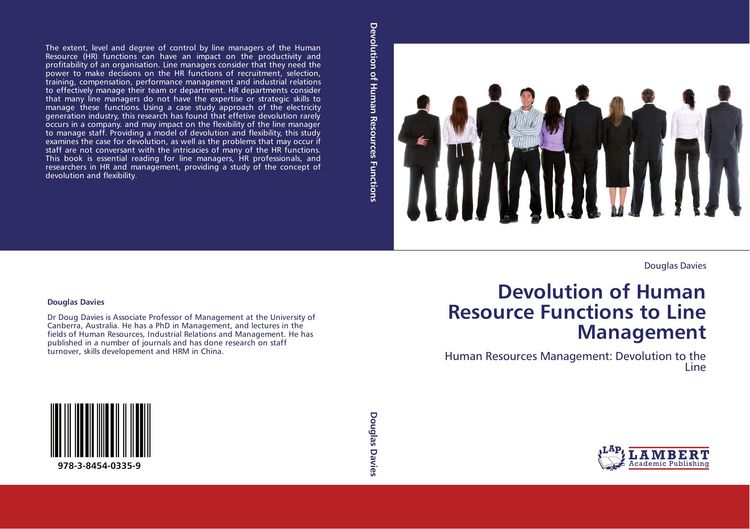 Produktbild: Devolution of Human Resource Functions to Line Management
