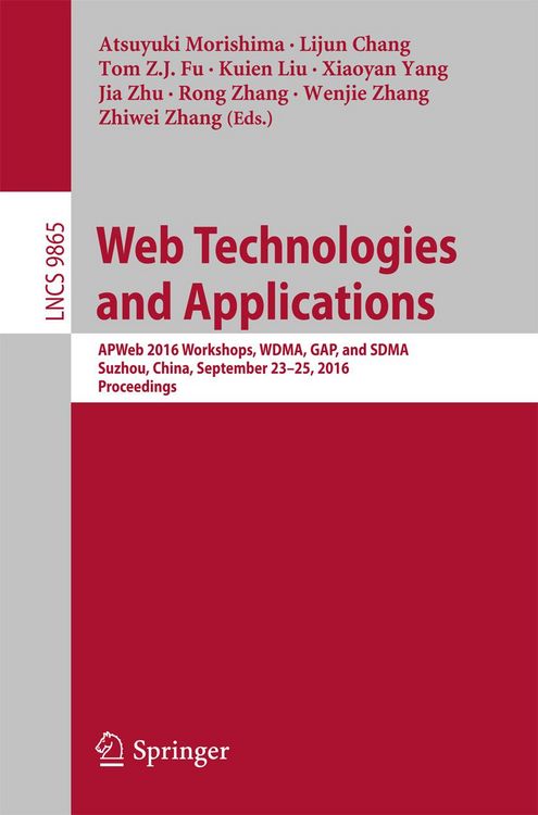 Produktbild: Web Technologies and Applications