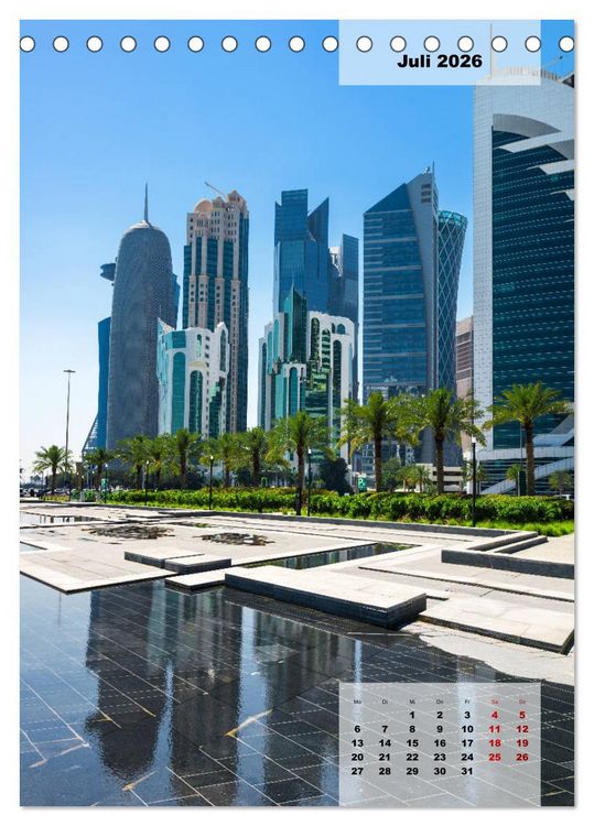 Produktbild: Doha Leuchtende Hauptstadt von Katar (Tischkalender 2026 DIN A5 hoch), CALVENDO Monatskalender