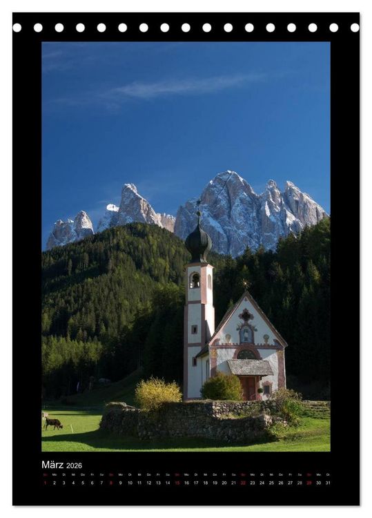 Produktbild: Landschaft im Fokus - Bayern, Tirol und S&uuml;dtirol (Tischkalender 2026 DIN A5 hoch), CALVENDO Monatskalender