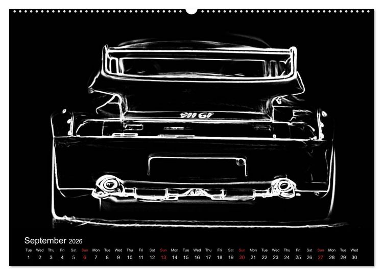 Produktbild: 911 Lines (High Quality Premium Wall Calendar 2026 DIN A2 landscape),CALVENDO 12 Month Wall Calendar