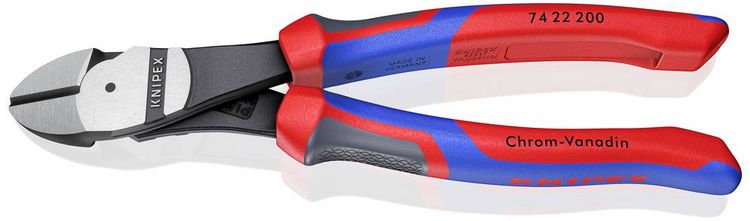 Produktbild: Knipex 74 22 200 Werkstatt Kraft-Seitenschneider mit Facette 200mm