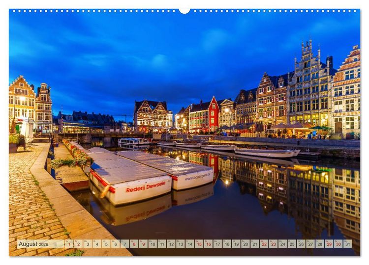 Produktbild: Gent - die geschichtstr&auml;chtige Perle in Flandern (hochwertiger Premium Wandkalender 2026 DIN A2 quer), Kunstdruck in Hochglanz