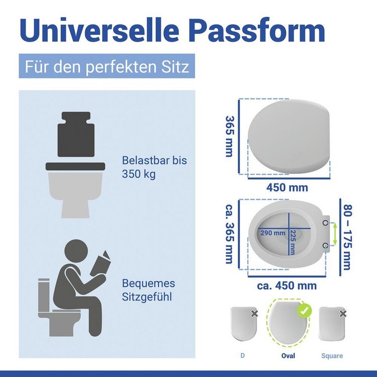 Produktbild: WC-Sitz Mod. Agen, Toilettensitz mit Absenkautomatik und Relief-Druck