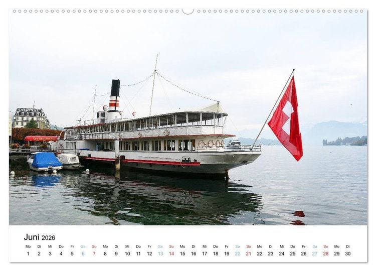 Produktbild: LUZERN Wo sich Reuss und Vierwaldst&auml;ttersee begegnen (Wandkalender 2026 DIN A2 quer), CALVENDO Monatskalender