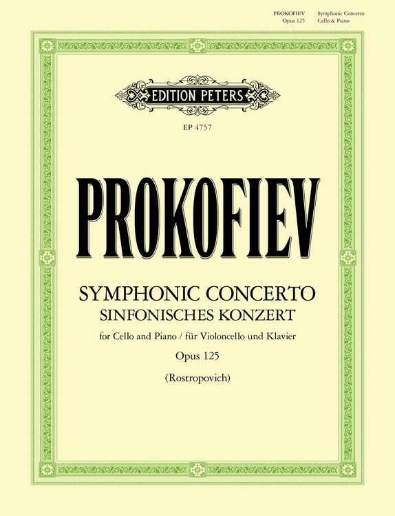 Produktbild: Symphonic Concerto for Cello and Piano Op. 125