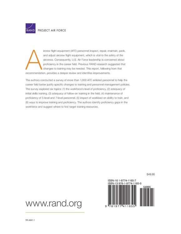Produktbild: Hardison, C: Training Needs of the Aircrew Flight Equipment