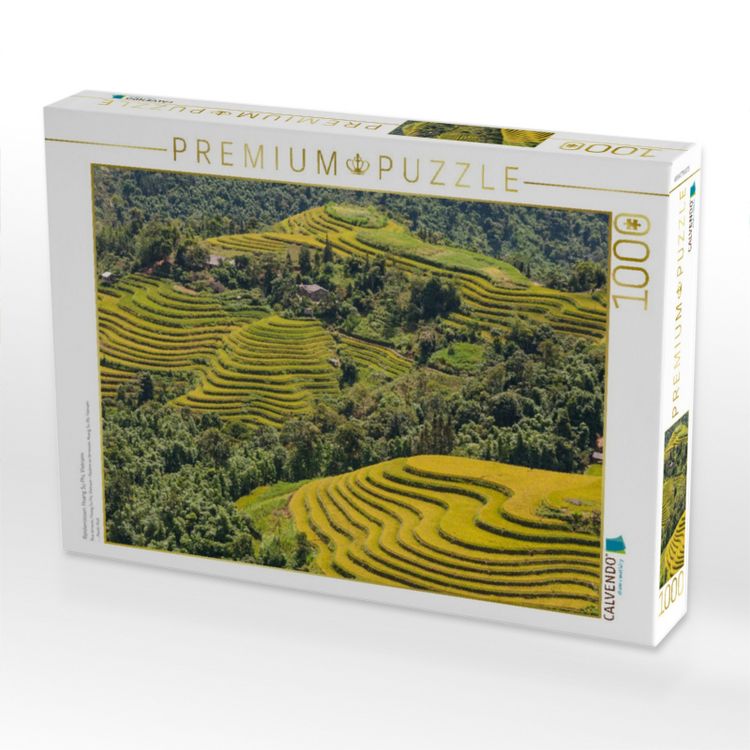 Produktbild: CALVENDO Puzzle Reisterrassen, Hoang Su Phi, Vietnam | 1000 Teile Lege-Gr&ouml;&szlig;e 64x48cm Foto-Puzzle f&uuml;r gl&uuml;ckliche Stunden