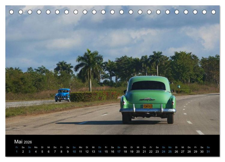 Produktbild: On the road in Cuba (Tischkalender 2026 DIN A5 quer), CALVENDO Monatskalender