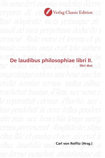 Produktbild: Laudibus philosophiae libri II.