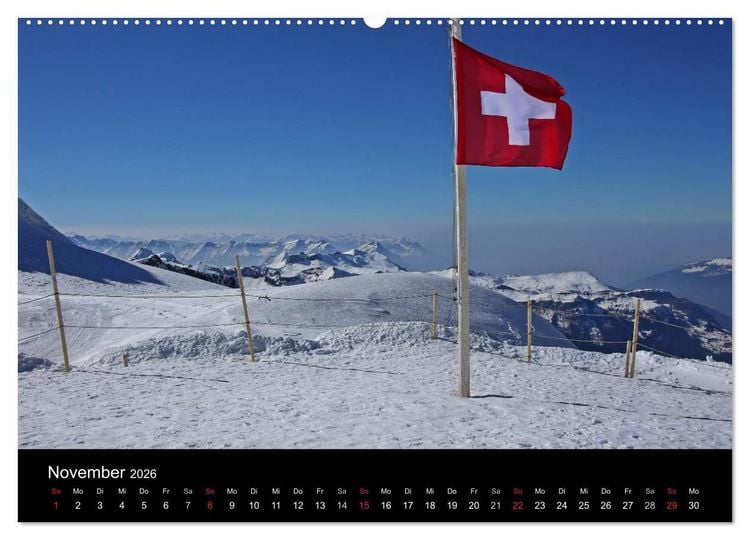 Produktbild: Unterwegs in den Schweizer Bergen - swissmountainview.ch (Wandkalender 2026 DIN A2 quer), CALVENDO Monatskalender