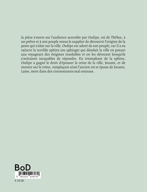 Produktbild: Oedipe Roi