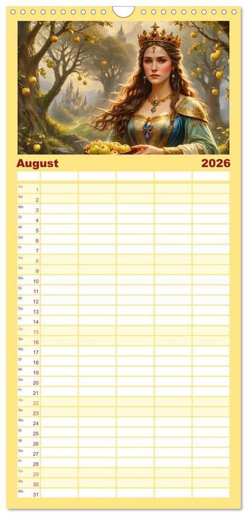 Produktbild: Familienplaner 2026 - Unsterbliche Mythen des Nordens mit 5 Spalten (Wandkalender, 21 x 45 cm) CALVENDO