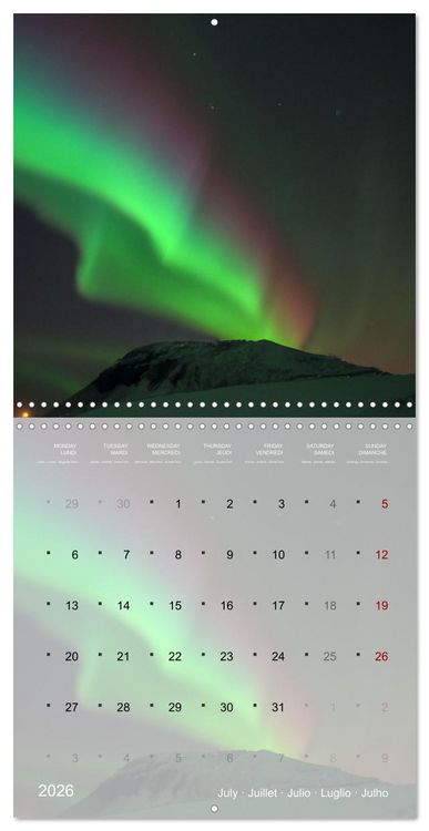 Produktbild: Galaxie cosmique (Calendrier mural carr&eacute; 2026 30x30 cm) Calendrier double avec une page pour vos prises de notes