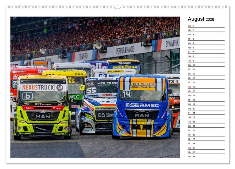 Produktbild: Truck Racing am N&uuml;rburgring (hochwertiger Premium Wandkalender 2026 DIN A2 quer), Kunstdruck in Hochglanz