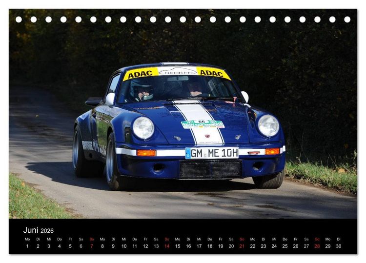 Produktbild: Bergrennen und Rallye im Porsche (Tischkalender 2026 DIN A5 quer), CALVENDO Monatskalender