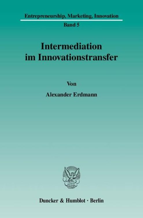 Produktbild: Intermediation im Innovationstransfer.