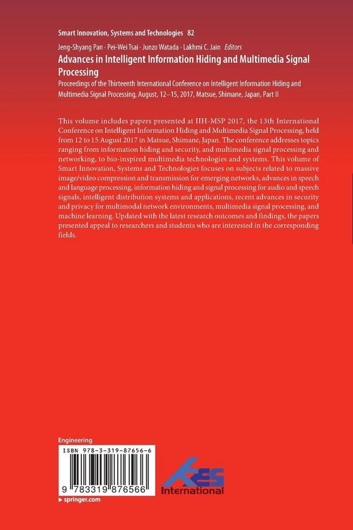 Produktbild: Advances in Intelligent Information Hiding and Multimedia Signal Processing