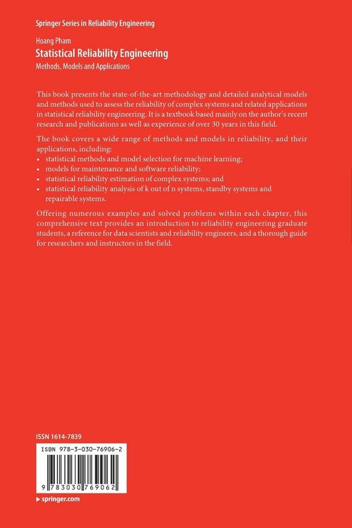 Produktbild: Statistical Reliability Engineering