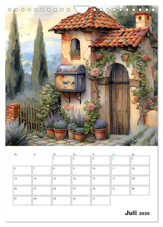 Produktbild: Zeitreise - Der vintage Briekasten Kalender (Wandkalender 2026 DIN A4 hoch), CALVENDO Monatskalender