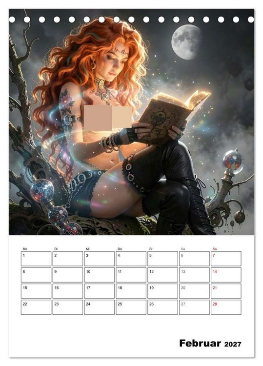 Produktbild: Mystische Engel (Tischkalender 2027 DIN A5 hoch), CALVENDO Monatskalender