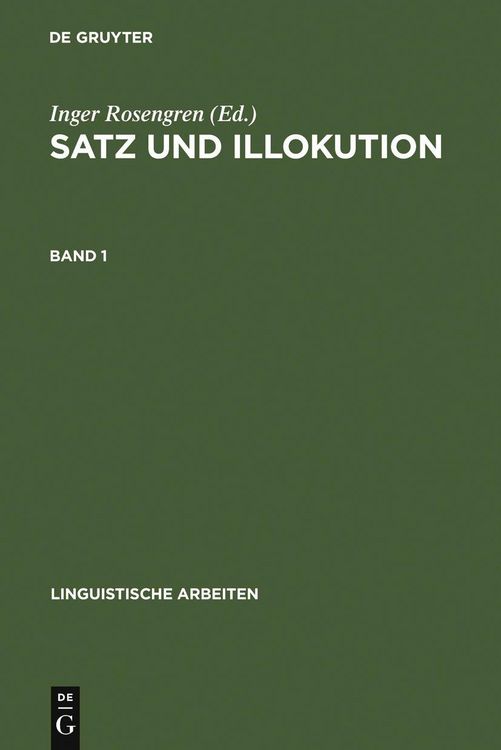 Produktbild: Satz und Illokution