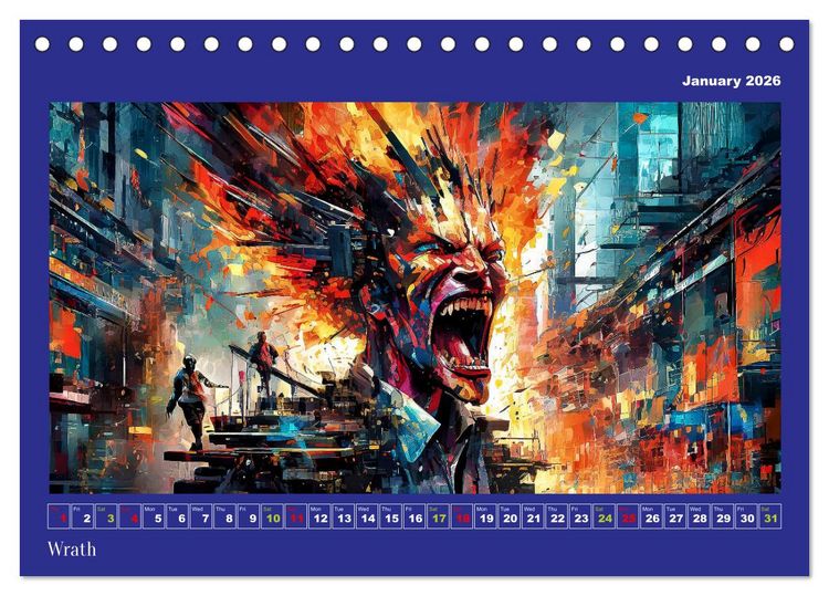 Produktbild: Pixelated Passions (Desk Calendar 2026 DIN A5 landscape), CALVENDO 12 Month DeskCalendar