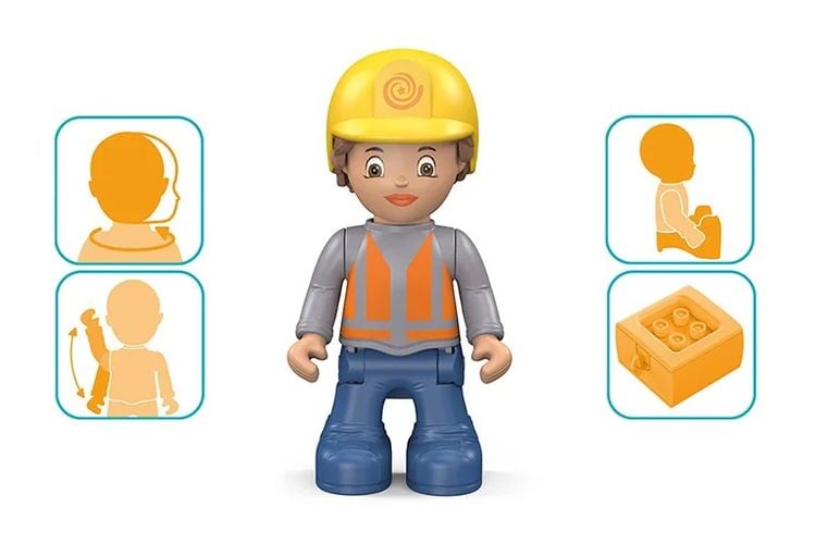 Produktbild: SIKU 0146 - Toddys Luke Loady, Spielzeugauto mit R&uuml;ckziehmotor und Spielfigur, gelb/grau