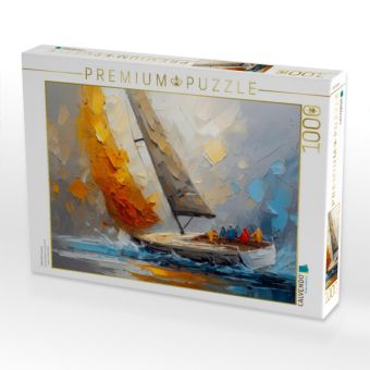 Produktbild: CALVENDO Puzzle Volle Fahrt voraus | 1000 Teile Lege-Gr&ouml;&szlig;e 64x48cm Foto-Puzzle f&uuml;r gl&uuml;ckliche Stunden