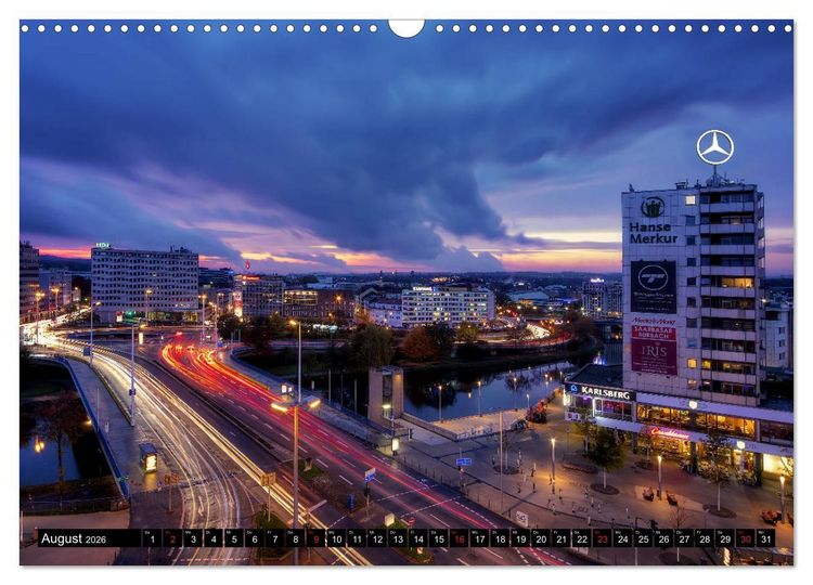 Produktbild: City Lights Saarbr&uuml;cken (Wandkalender 2026 DIN A3 quer), CALVENDO Monatskalender
