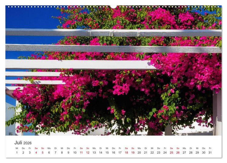 Produktbild: Santorini Fira & Firostefani (Wandkalender 2026 DIN A2 quer), CALVENDO Monatskalender