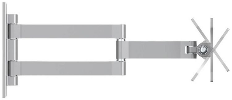 Produktbild: Neomounts FPMA-W830 Monitor-Wandhalterung 1 Display(s) 25,4 cm (10") - 68,6 cm (27") Silber Neigbar, Schwenkbar, Ausziehbar