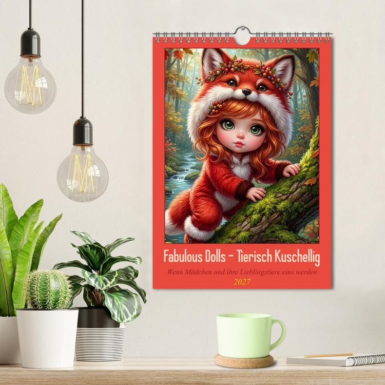 Produktbild: Fabulous Dolls - Tierisch Kuschellig (Wandkalender 2027 DIN A4 hoch), CALVENDO Monatskalender