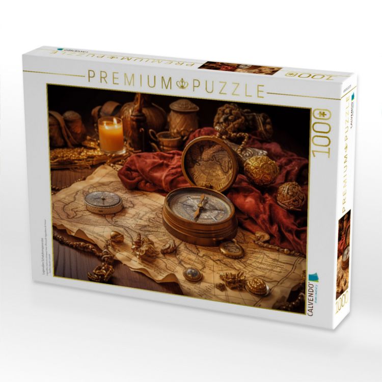 Produktbild: CALVENDO Puzzle Legend&auml;re Schatzkompassrose | 1000 Teile Lege-Gr&ouml;&szlig;e 64x48cm Foto-Puzzle f&uuml;r gl&uuml;ckliche Stunden