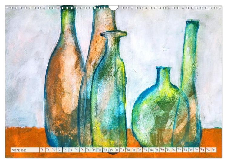 Produktbild: Lebendige Stille - Ein Jahr mit gemalten Stillleben (Wandkalender 2026 DIN A3 quer), CALVENDO Monatskalender