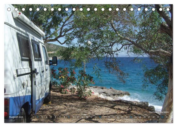 Produktbild: Vanlife - Leben, fahren, frei sein mit dem Wohnmobil (Tischkalender 2026 DIN A5 quer), CALVENDO Monatskalender