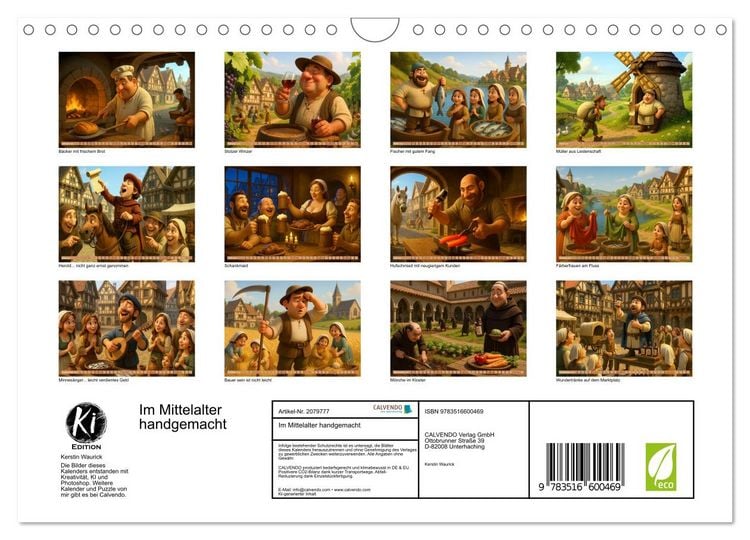 Produktbild: Im Mittelalter handgemacht (Wandkalender 2026 DIN A4 quer), CALVENDO Monatskalender
