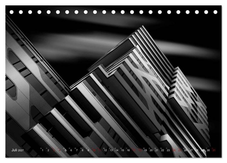 Produktbild: Monochrome Architektur (Tischkalender 2027 DIN A5 quer), CALVENDO Monatskalender