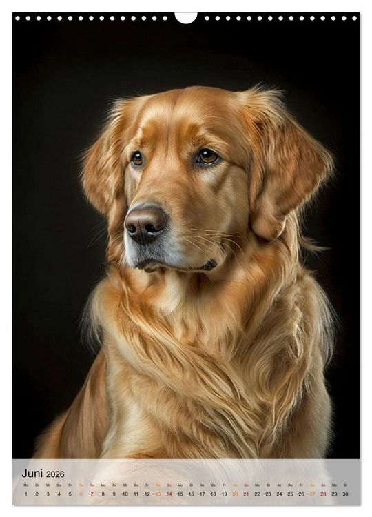 Produktbild: Golden Retriever - ein Hund f&uuml;r die Familie (Wandkalender 2026 DIN A3 hoch), CALVENDO Monatskalender
