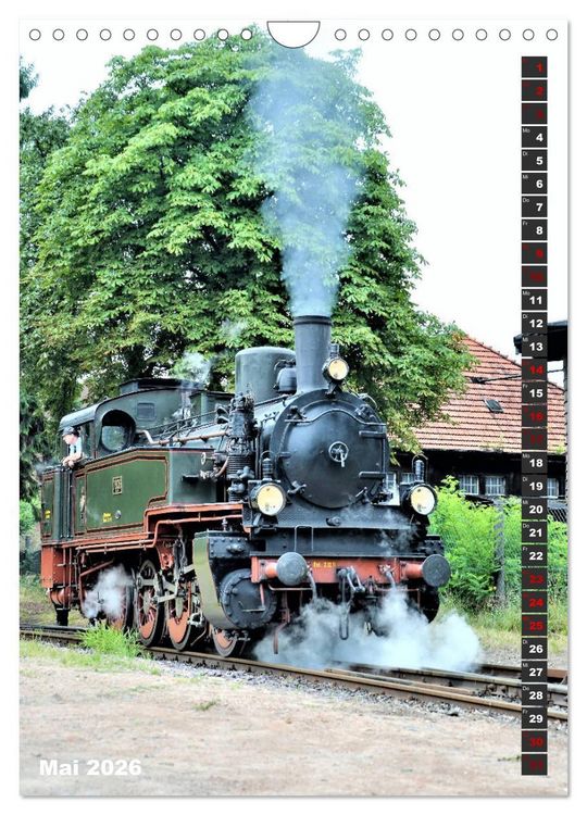 Produktbild: EISENBAHN - NOSTALGIE - 2026 (Wandkalender 2026 DIN A4 hoch), CALVENDO Monatskalender