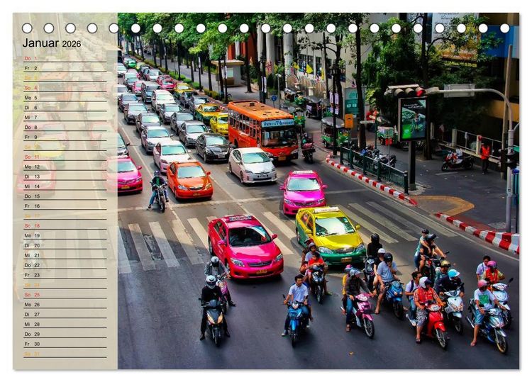 Produktbild: Bangkok - K&ouml;nigreich Thailand (Tischkalender 2026 DIN A5 quer), CALVENDO Monatskalender
