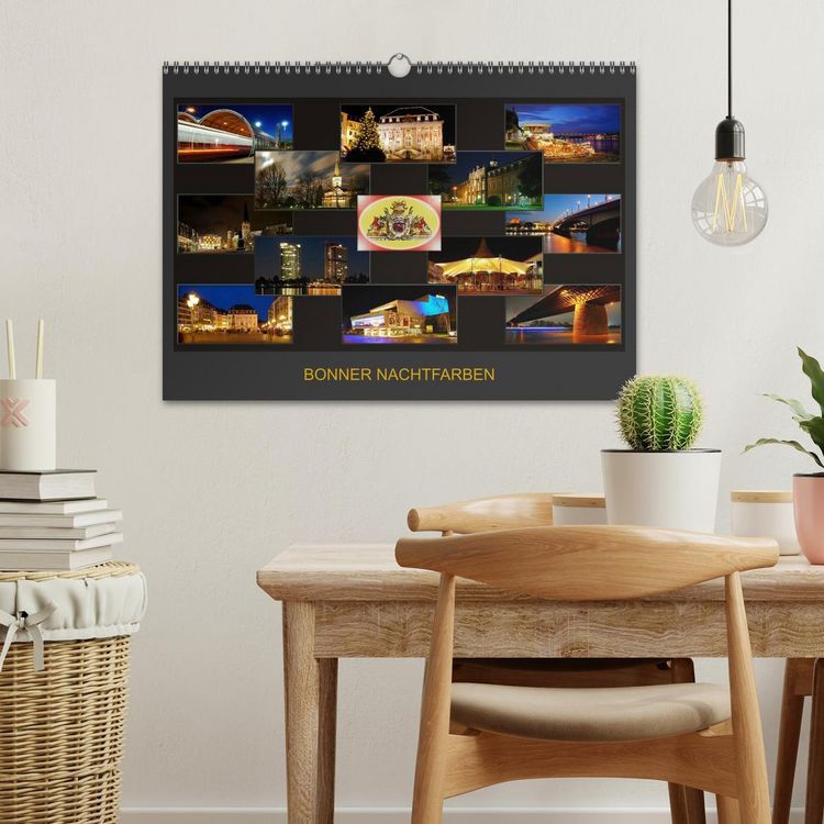 Produktbild: BONNER NACHTFARBEN (Wandkalender 2026 DIN A3 quer), CALVENDO Monatskalender