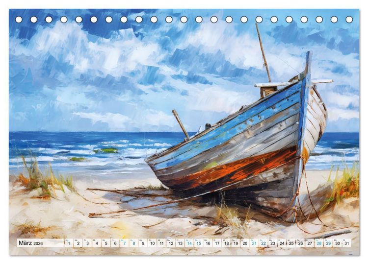 Produktbild: Ostsee-Gefl&uuml;ster - Entspannung am Meer (Tischkalender 2026 DIN A5 quer), CALVENDO Monatskalender