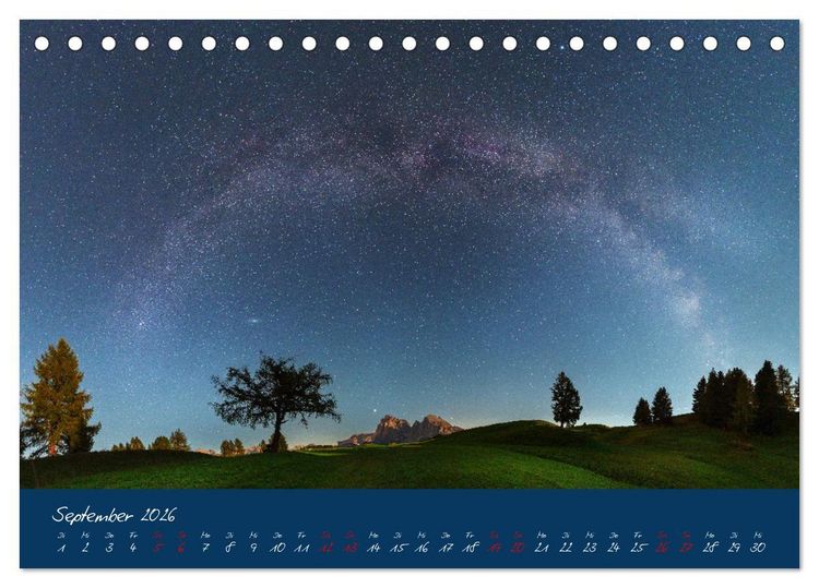 Produktbild: Welt unter Sternen (Tischkalender 2026 DIN A5 quer), CALVENDO Monatskalender